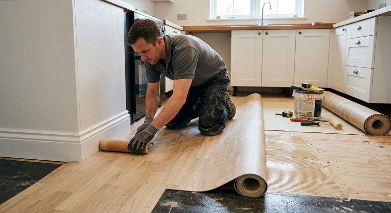 Sheet Linoleum Installation in Edgartown, MA